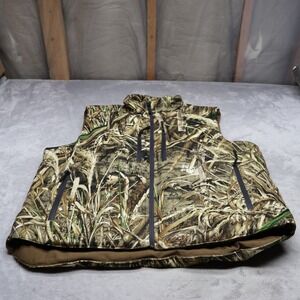 MidwayUSA Vest Mens XL Brown Realtree MAX 5 Camo Hunting Waterfowl Zip Insulated